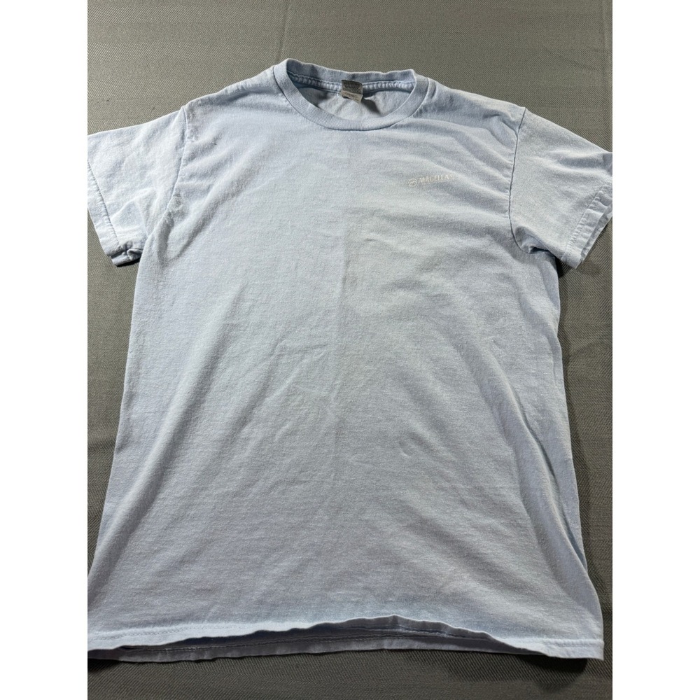 Magellan Outdoors Lake Hair Dont Care Dog Boat T-Shirt Light Blue Small